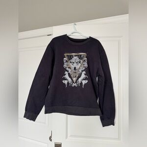 Women's Black Graphic Sweatshirt